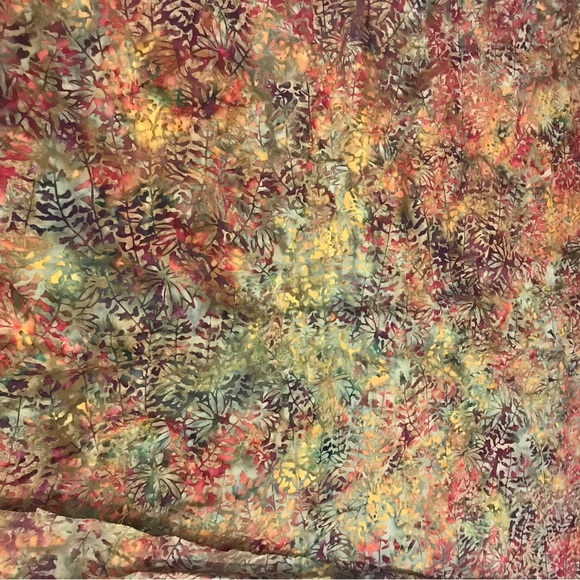 Batik Fabric by the Yard Fall colors leaves - Picture 1 of 12